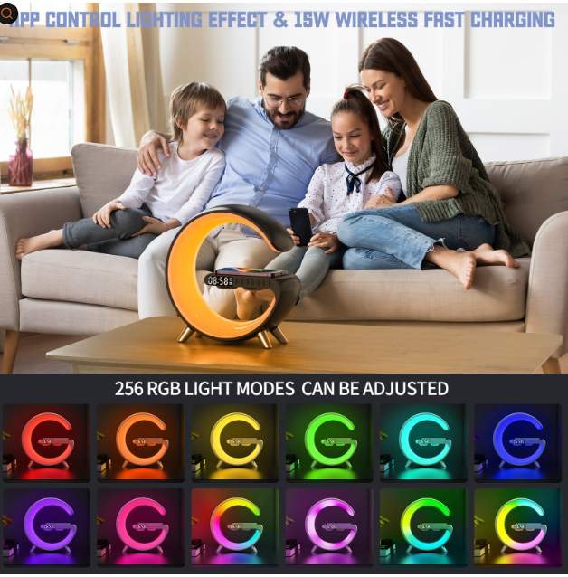 Bluetooth Speaker with Ambient Light and Alarm Clock