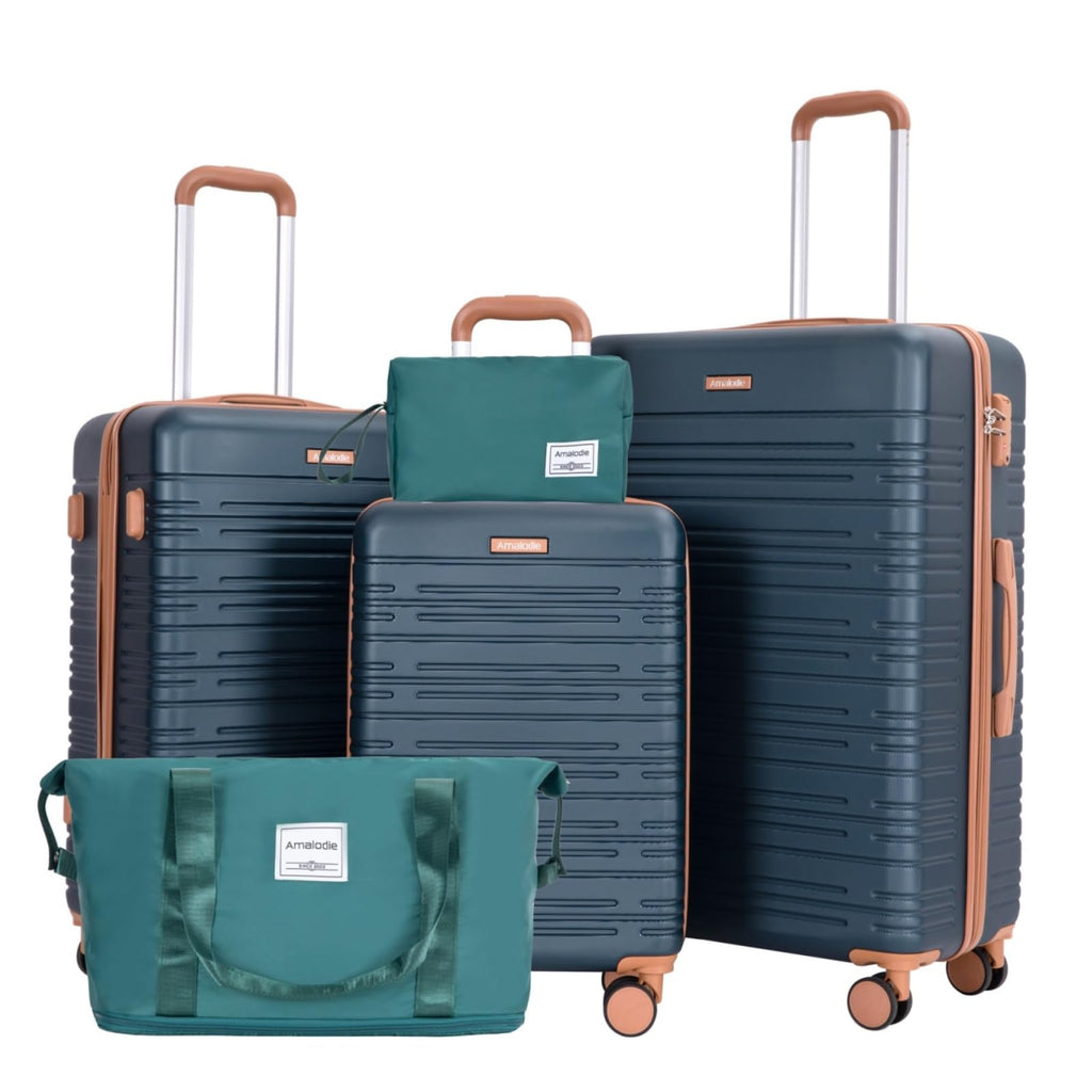 5-Piece Hardside Luggage Set with Waterproof Duffel Bag