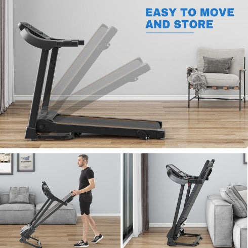 Folding Treadmill with Speakers & Incline, 2.5HP