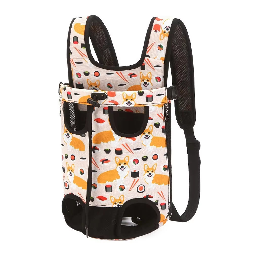 Adjustable Cat Carrier Bag Pet Double Shoulder Backpack