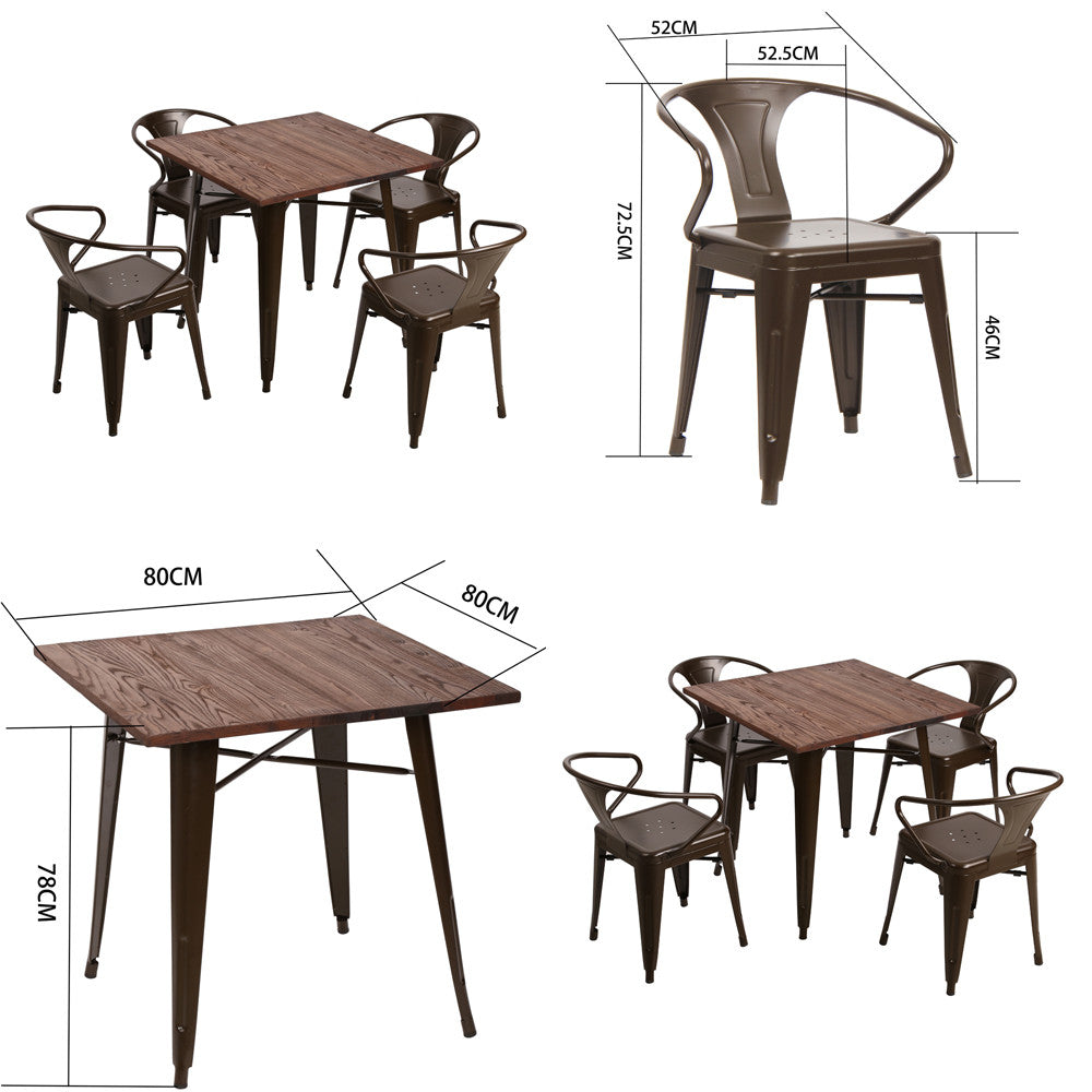 Industrial Style Iron Leg Dining Table
