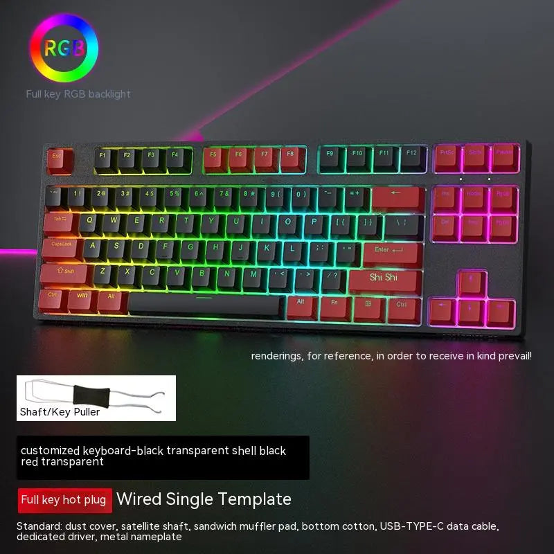 87-Key Hot-Swappable RGB Mechanical Gaming Keyboard