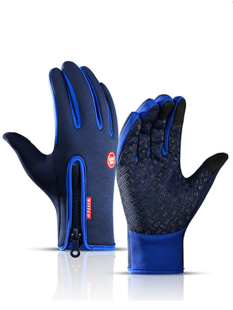 Winter Gloves Touch Screen Riding Motorcycle Waterproof Sports Gloves With Fleece