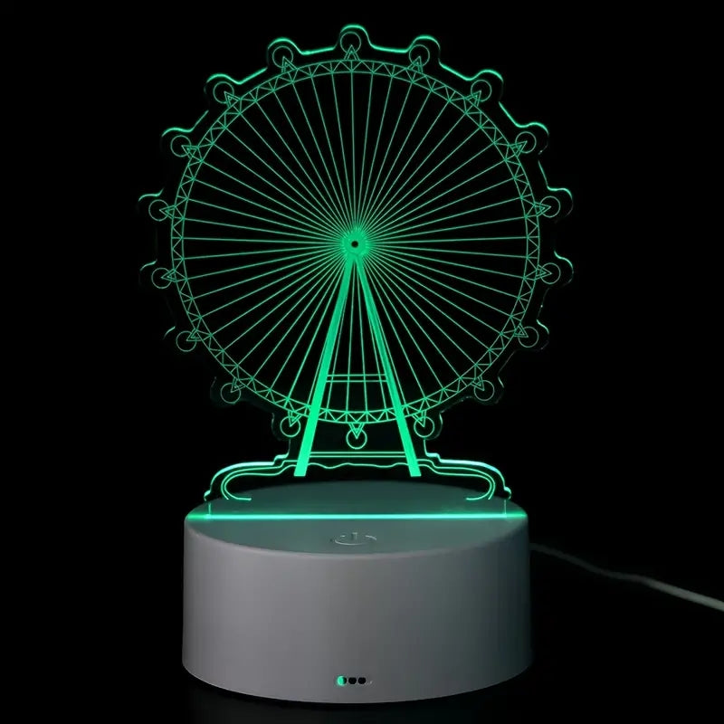 RGB Smart Touch 3D Night Light Ferris Wheel Design