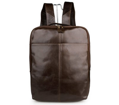 Genuine Leather Laptop Backpack, 15-Inch