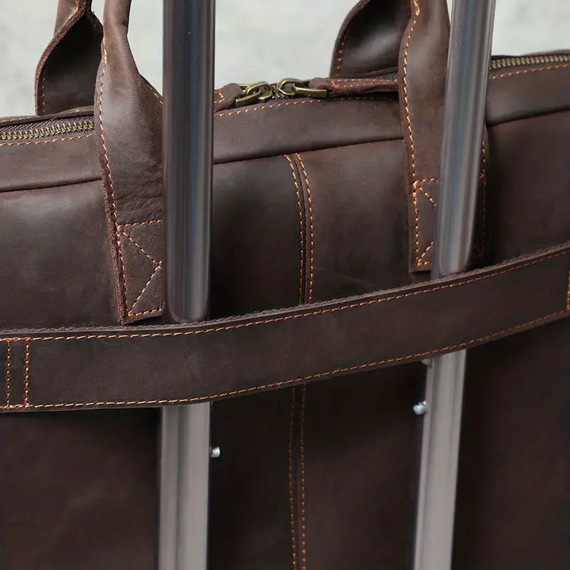 Vintage Crazy Horse Leather Briefcase