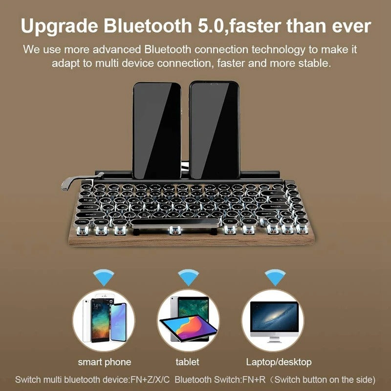 Retro Typewriter Bluetooth Keyboard
