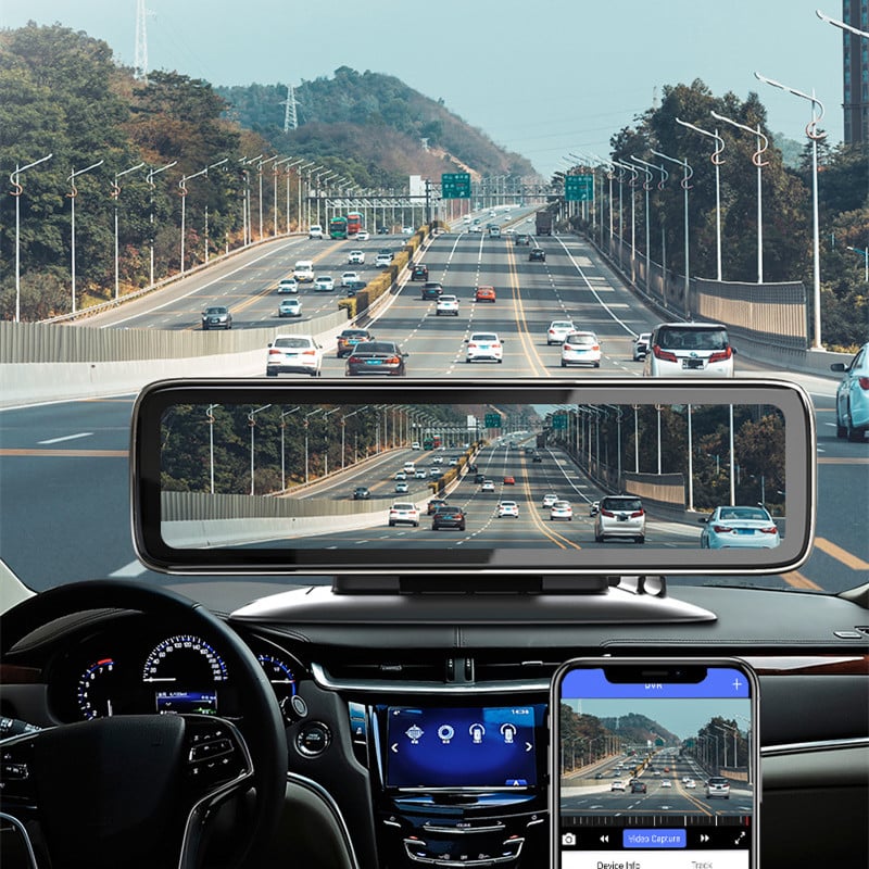 4G Panoramic Rearview Mirror Dash Cam