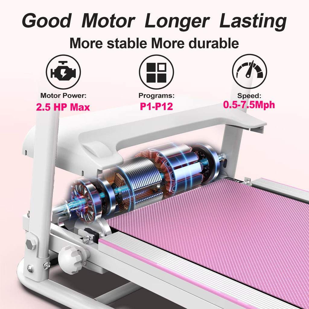 Folding Treadmill with Pulse Sensor, 2.5HP