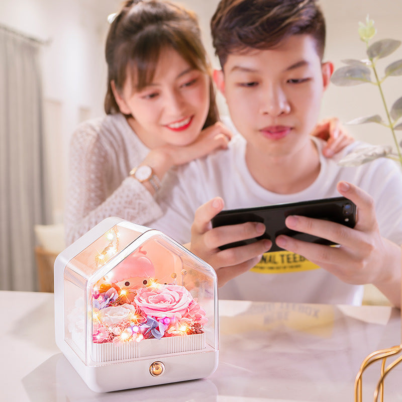 Bluetooth Speaker with Creative Flower Night Light