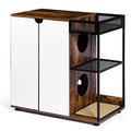Enclosed Litter Box Cabinet for Two Cats