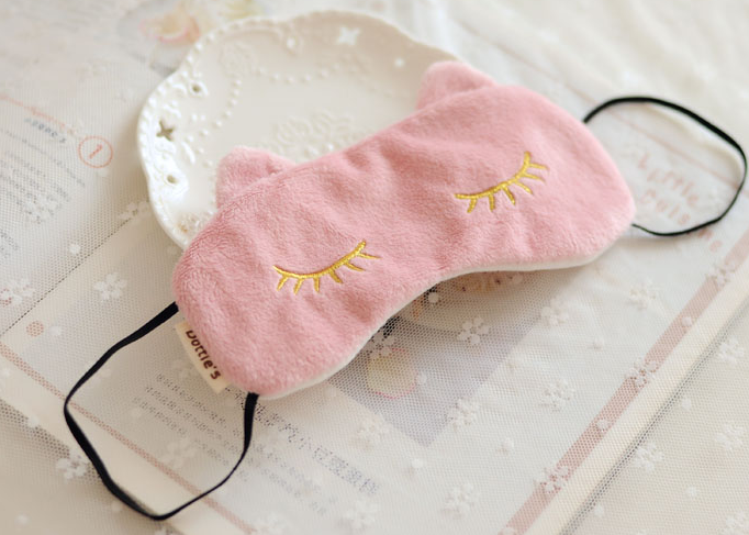 Cat Eyelash Sleep Mask Travel Light Blocking