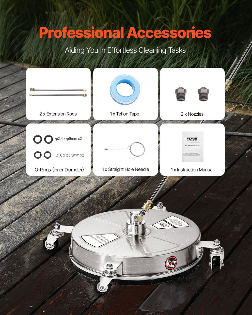 15" Pressure Washer Surface Cleaner