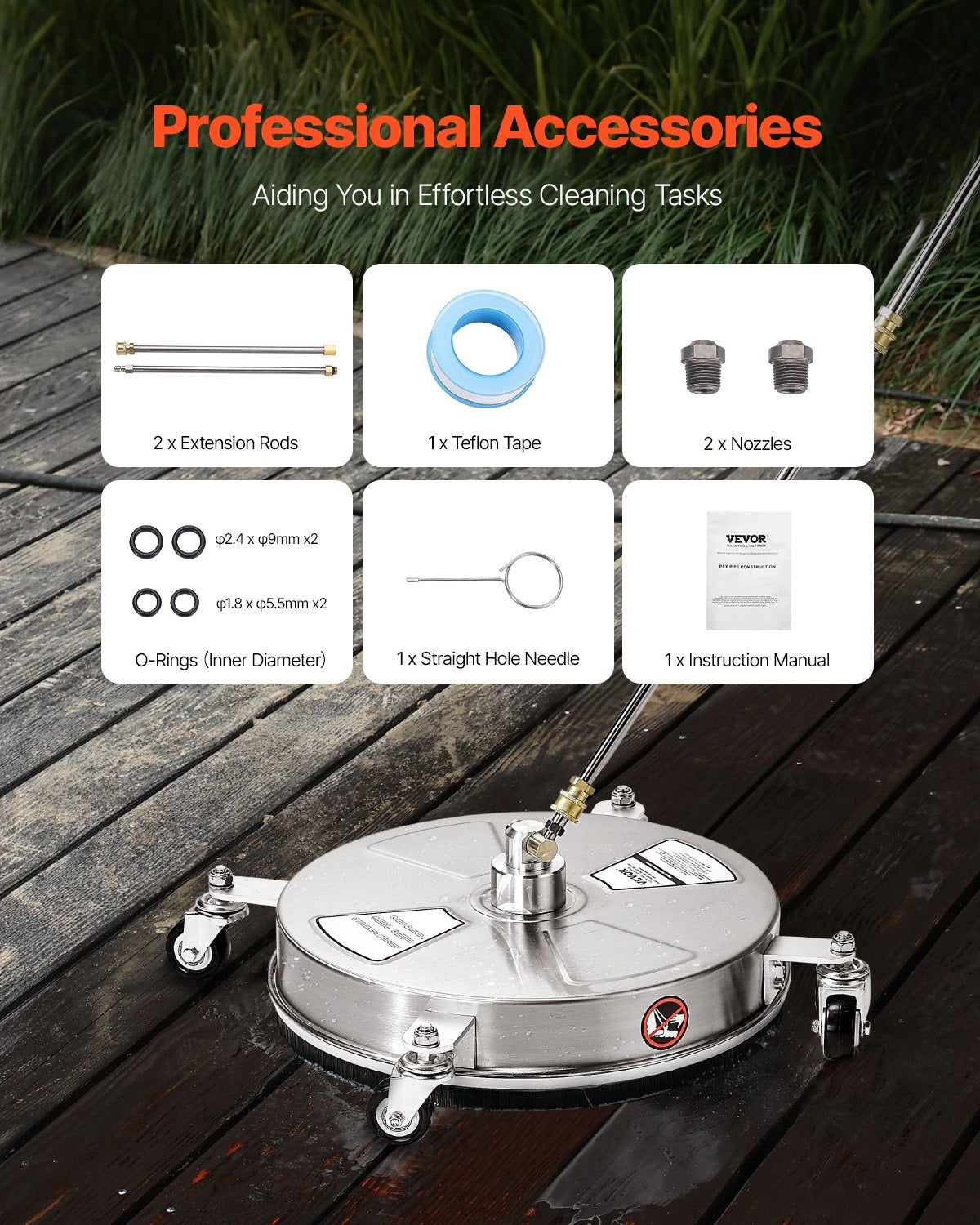 15" Pressure Washer Surface Cleaner