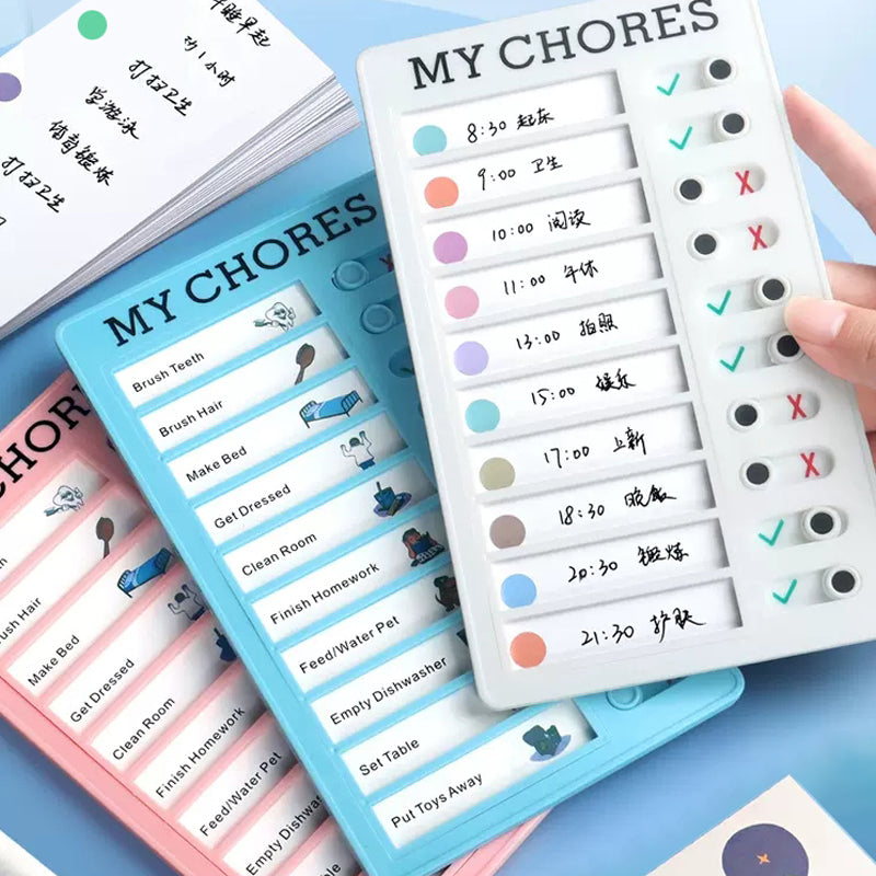 Reusable Self-Discipline Checklist Memo Board (Kawaii)