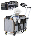 Expandable Rolling Pet Carrier with Telescopic Handle