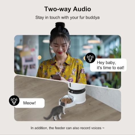 Smart Pet Feeder with 1080P Camera