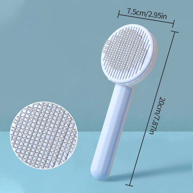 Self-Cleaning Pet Grooming Slicker Brush for Cats and Dogs
