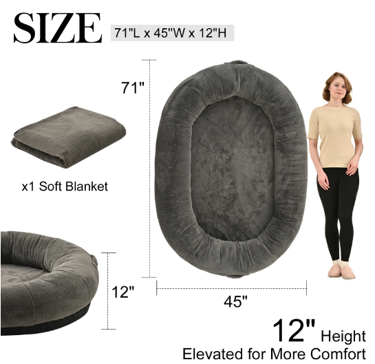 Large Human-Size Dog Bed