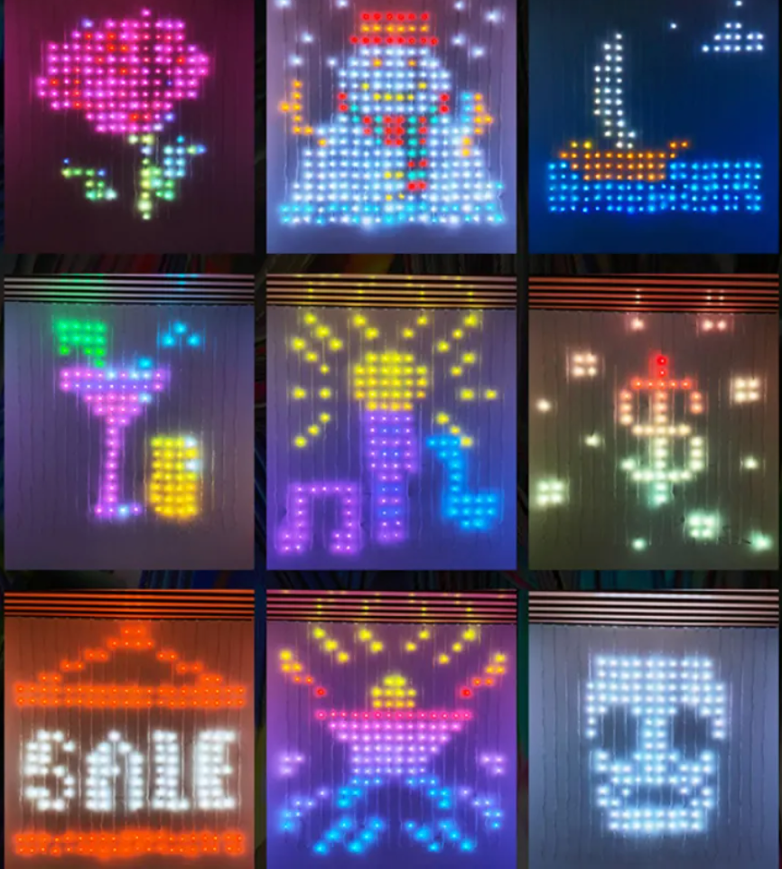 Music-Sync LED Curtain Lights