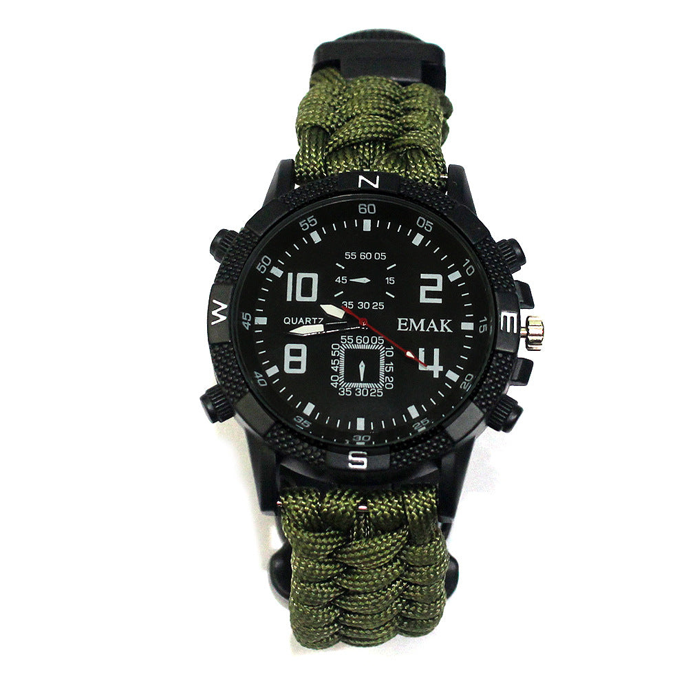 AK17 Outdoor Survival Paracord Watch with Compass