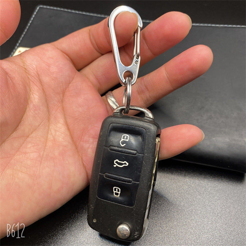 304 Stainless Steel Spring Clip Keychain Hook for Outdoors