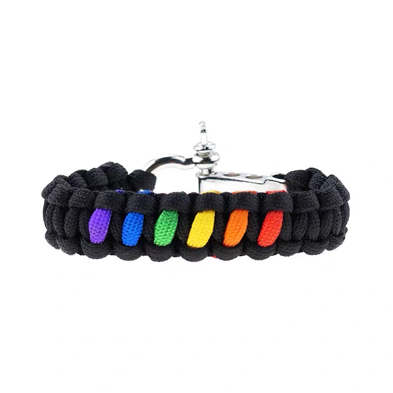 New Seven Core Paracord Survival Bracelet with Alloy Clasp