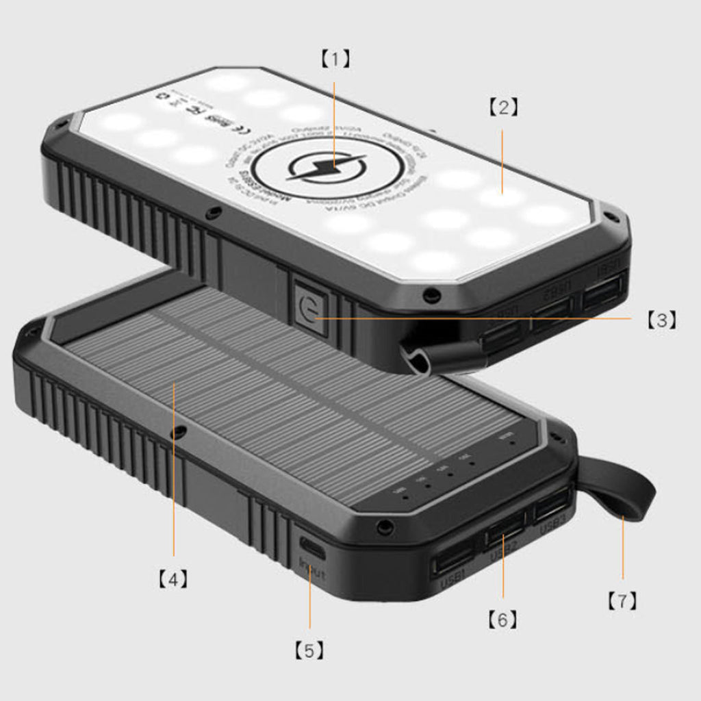 Sun Chaser Mini Solar Wireless Charger with LED Flood Light