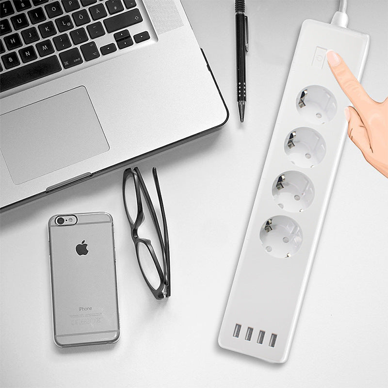 Smart WiFi Power Strip with USB and Remote Control