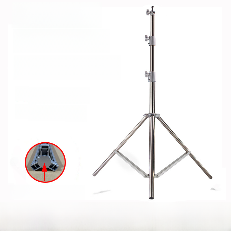 2.8m Heavy-Duty Stainless Steel Photography Light Stand