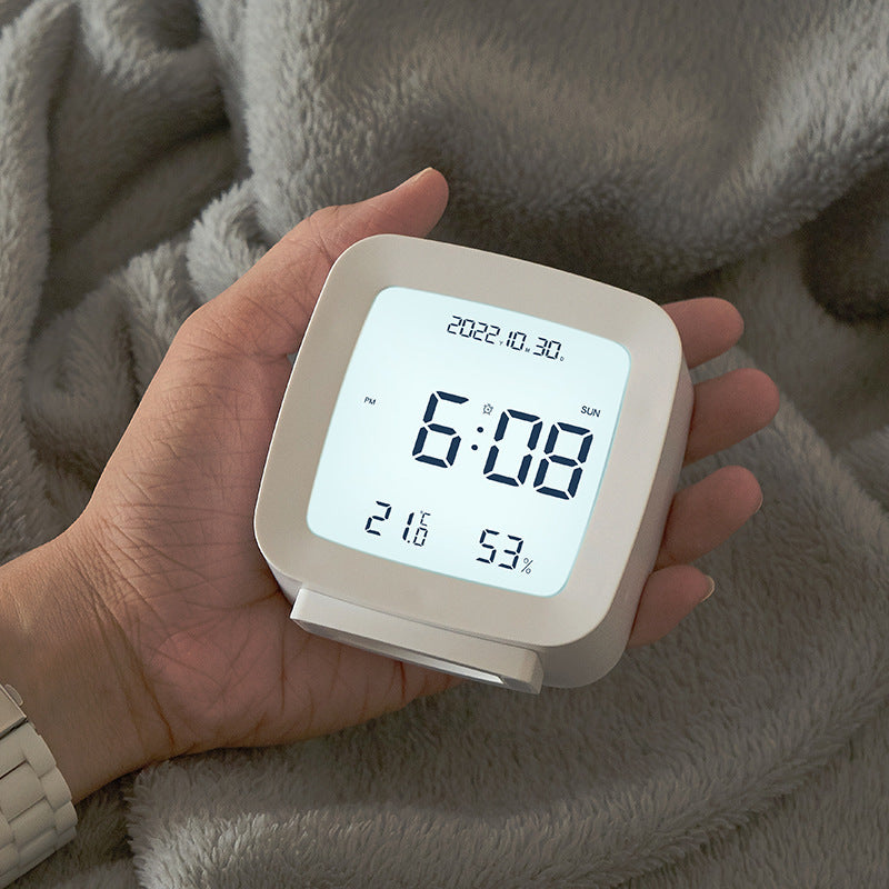 Compact Alarm Clock for Kids with Temperature and Humidity