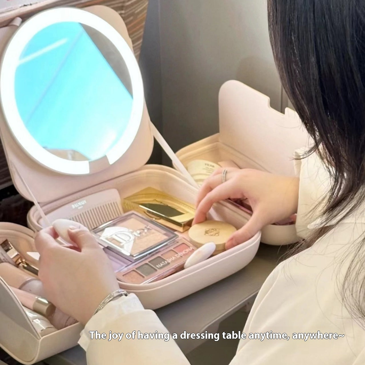 Portable LED Lighted Vanity Mirror