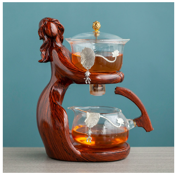 Semi-Automatic Glass Kungfu Tea Set