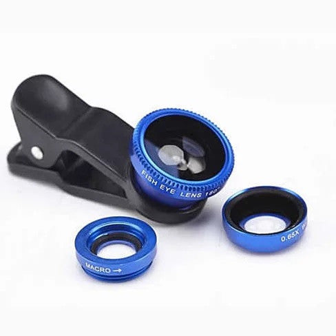 3-in-1 Universal Clip on Smartphone Camera Lens 6 Colors