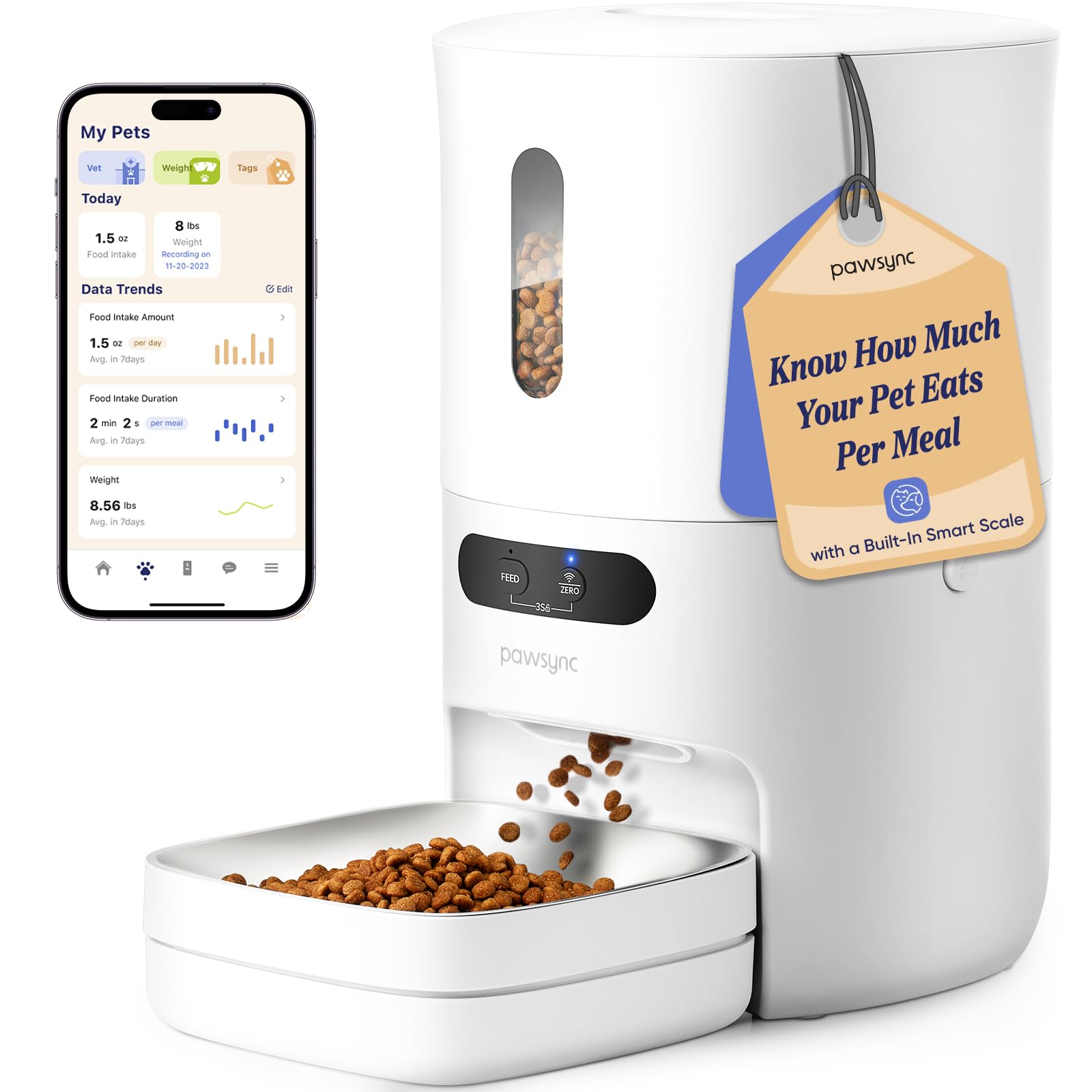 Automatic Cat Feeder with App-Tracked Smart Scale