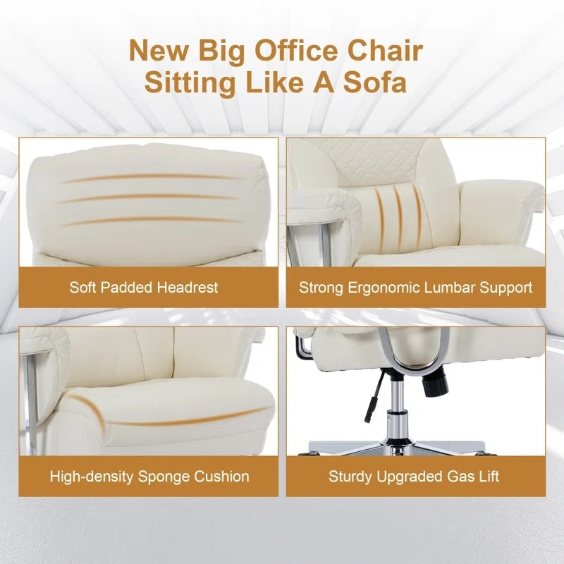 Executive Faux Leather Office Chair, 350lb Capacity