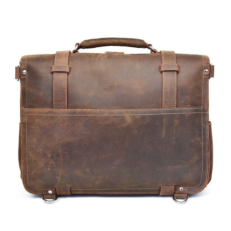 Vintage Crazy Horse Leather Travel Bag