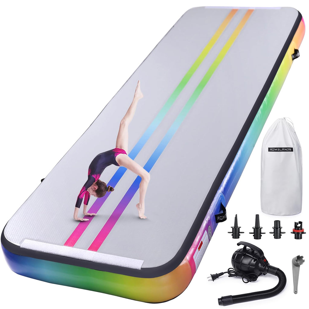 10 ft Inflatable Air Gymnastics Mat with Electric Pump