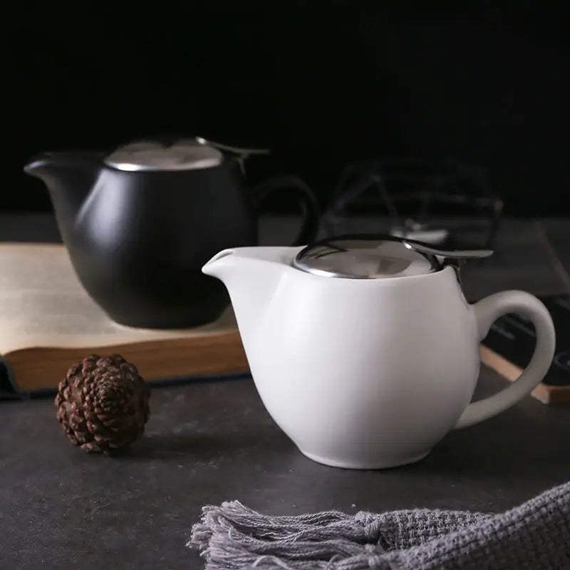 Ceramic Single Tea Infuser with Filter Mesh Teapot