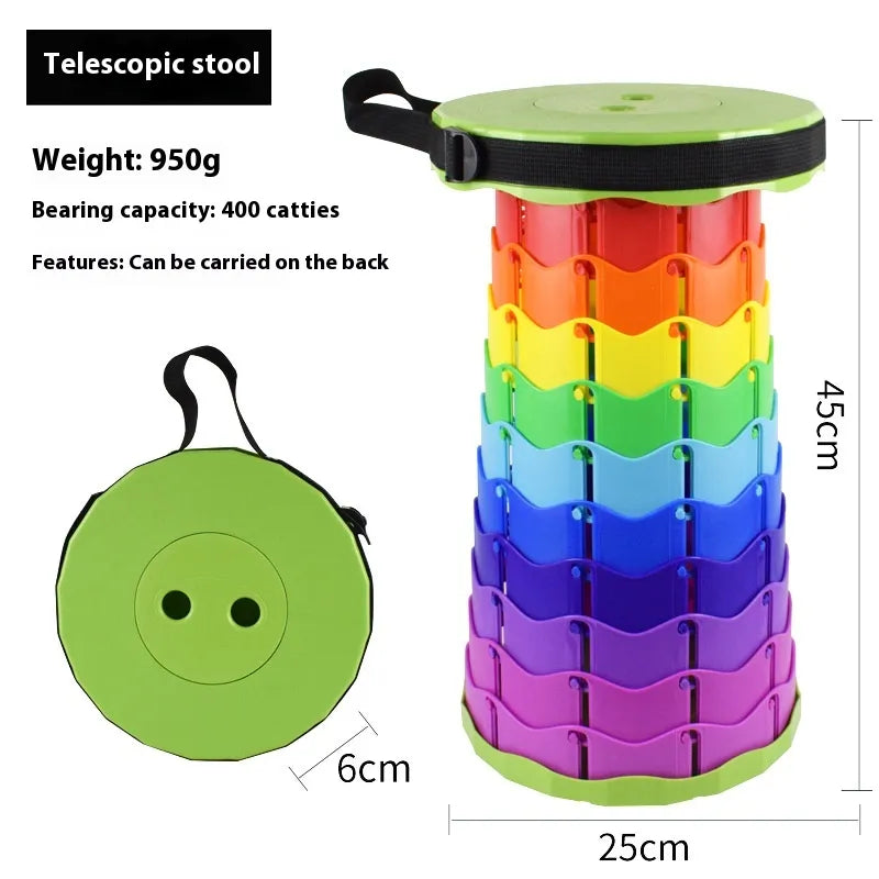 Portable Outdoor Color Retractable Folding Stool