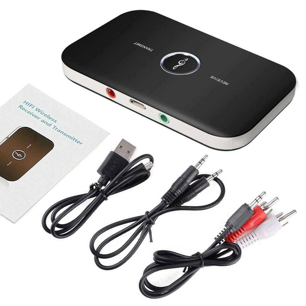 Bluetooth 5.0 Transmitter Receiver 2-in-1 Wireless Audio 3.5mm Jack Aux Adapter