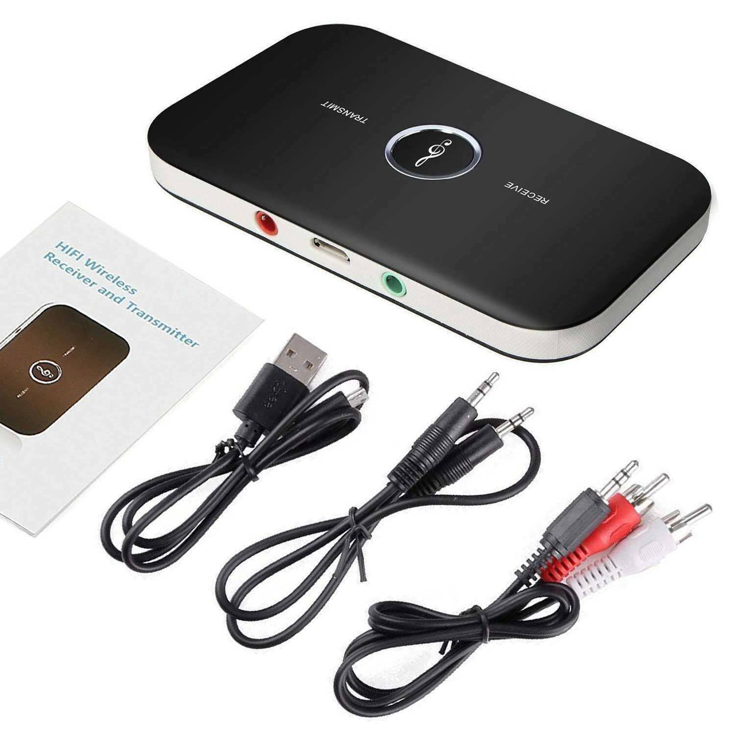 Bluetooth 5.0 Transmitter Receiver 2-in-1 Wireless Audio 3.5mm Jack Aux Adapter