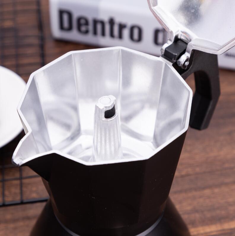Italian Aluminum Moka Coffee Pot for Home Brewing