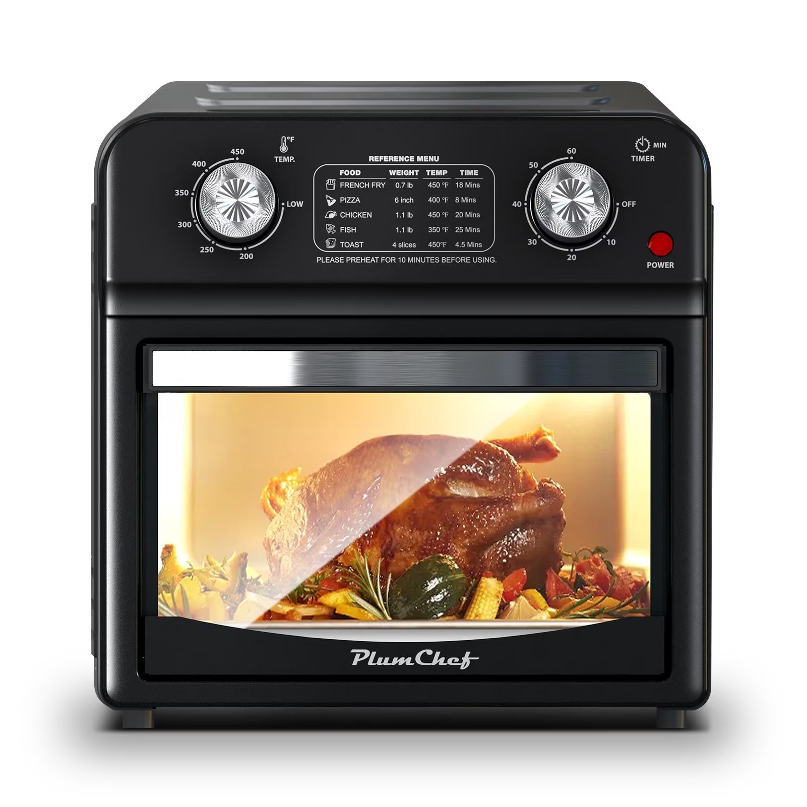 12L Dual-Knob Air Fryer Oven