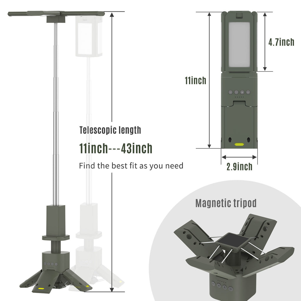 Folding Camping Lantern with Bluetooth Speaker