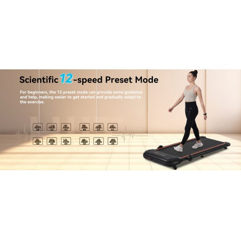 Folding Under-Desk Walking Treadmill, 2.5HP with Incline