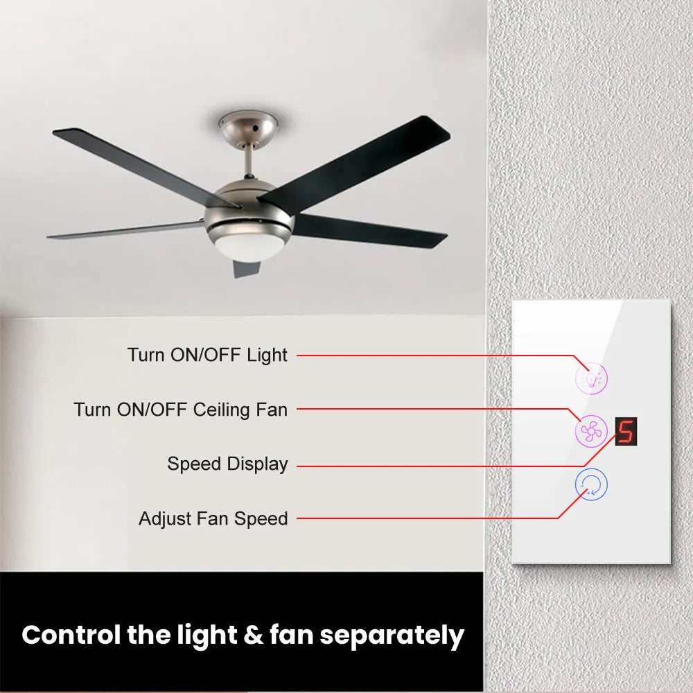 Smart WiFi Fan Light Switch