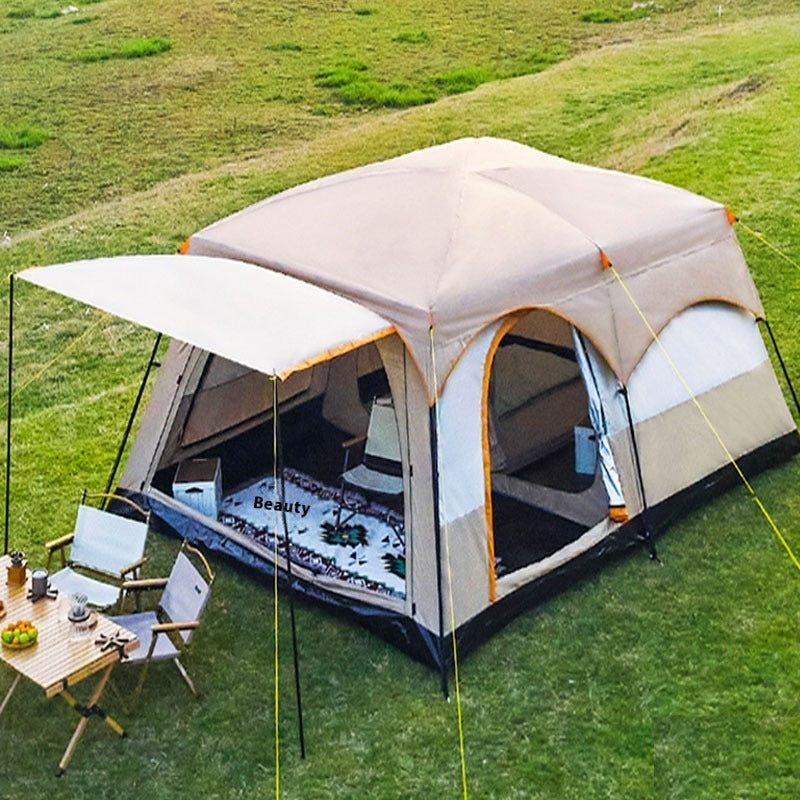 Outdoor Camping Pavilion Tent with 2 Bedrooms